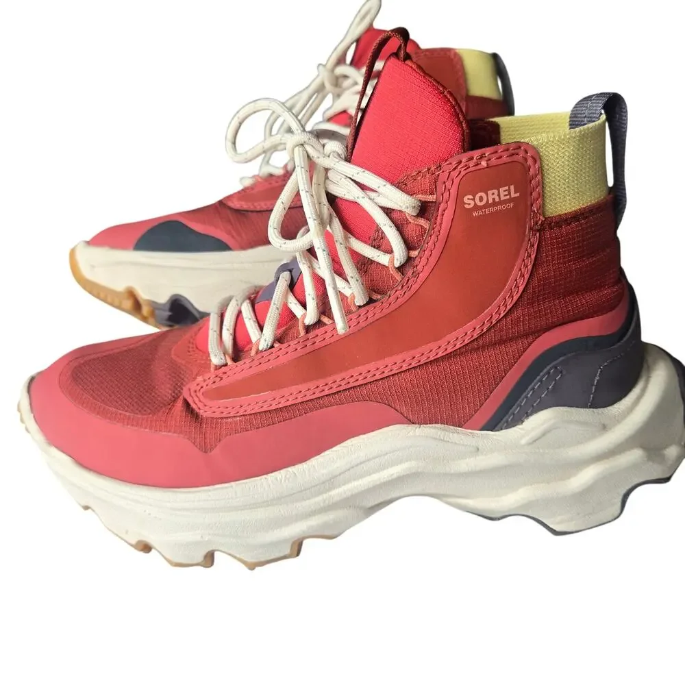 Sorel Size 5.5 Women's Kinetic Waterproof On the Go Venture Mid-Boot Hiking red - Picture 8 of 10